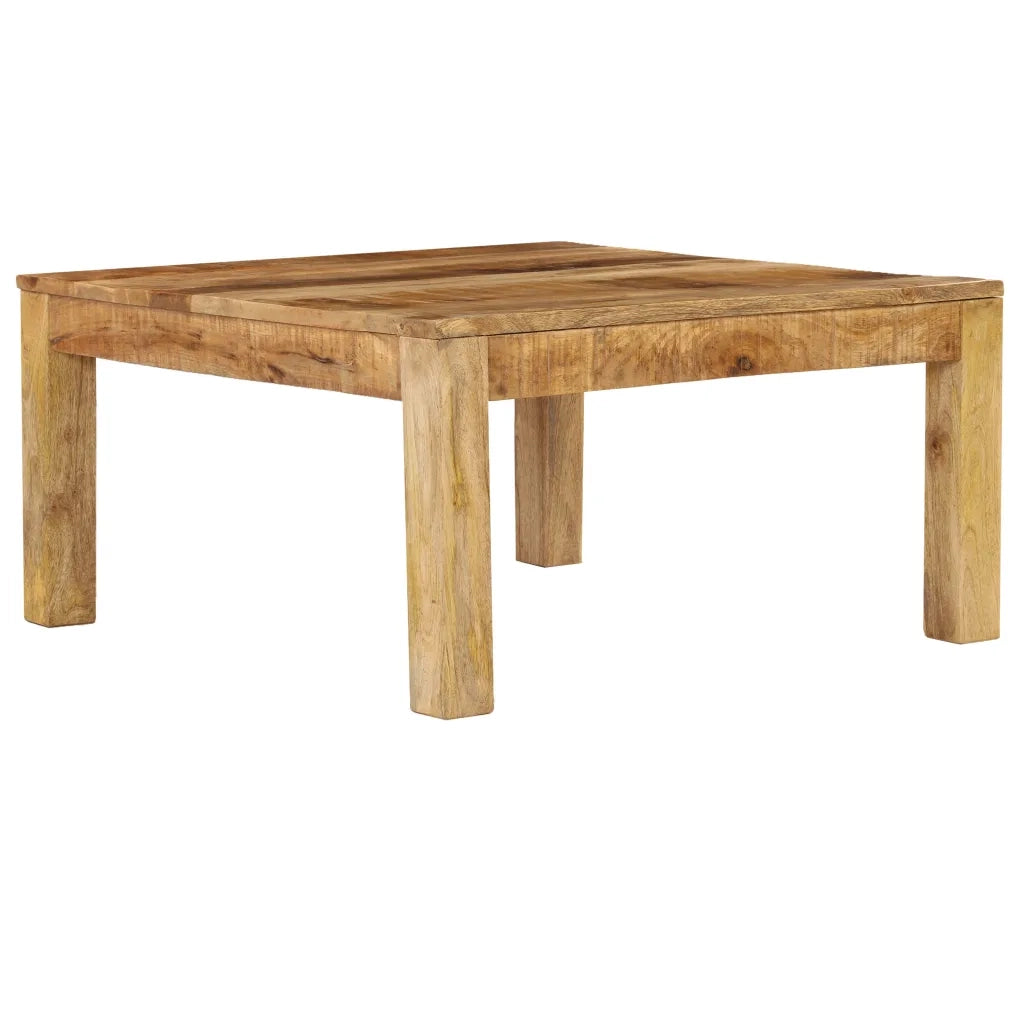 Tavolino da CaffÃ¨ in Legno Massello di Mango 80x80x40cm