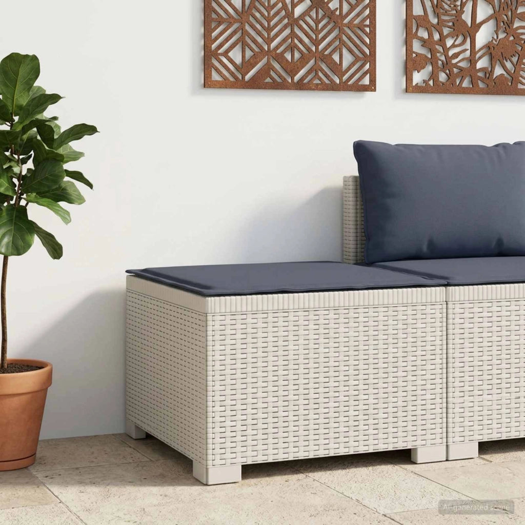Divano da Giardino a 1 Posto con Cuscino Aspetto Rattan PP 8011771