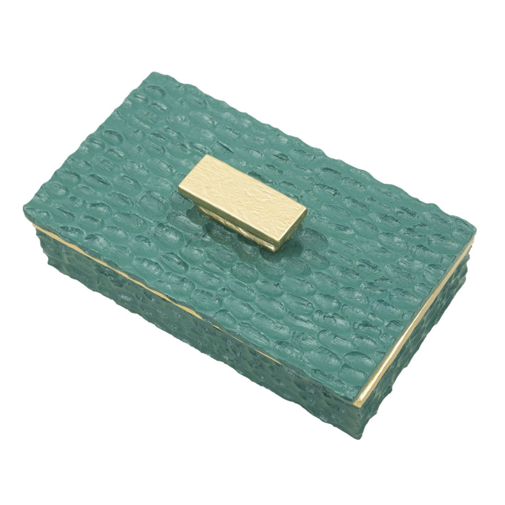 Portacandela VKH735, Verde, Poliresina, 6,4x18,8x10,8 cm