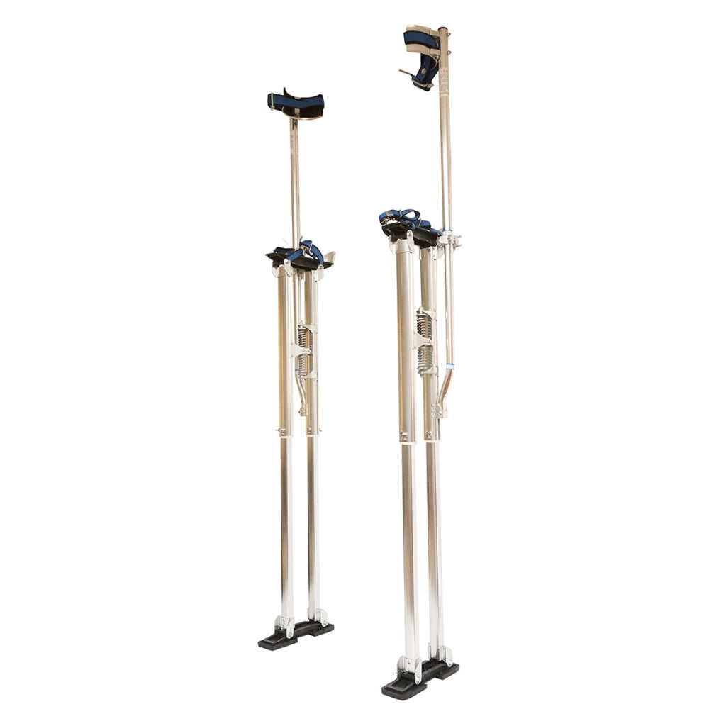 Stampelle professionali da pittore in alluminio, regolabili da 123 a 163 cm.