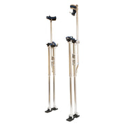 Stampelle professionali da pittore in alluminio, regolabili da 123 a 163 cm.