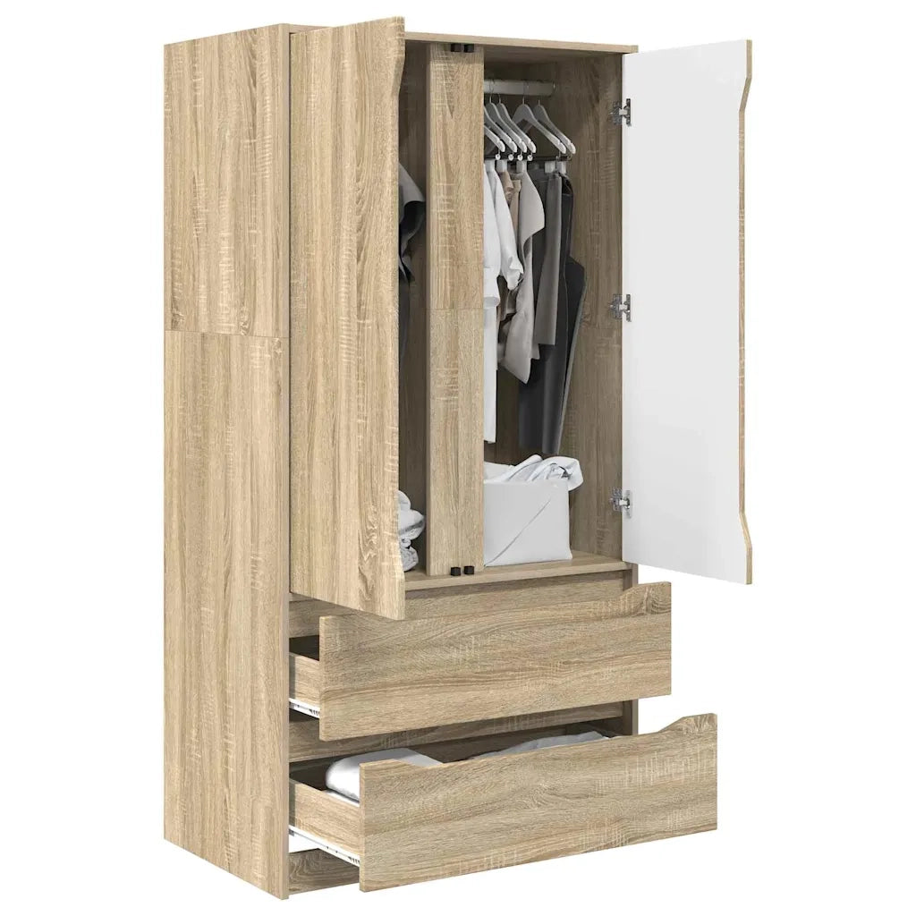 Mobile da Bagno con cassetto Rovere Sonoma 79,5 x 49 x 156 cm