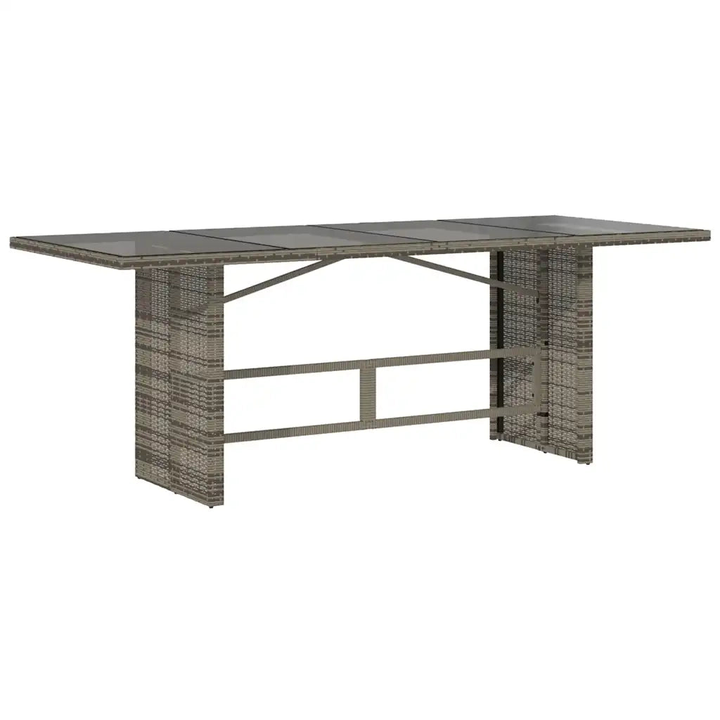 Set BistrÃ² da Giardino 9 pz con Cuscini in Polyrattan Grigio