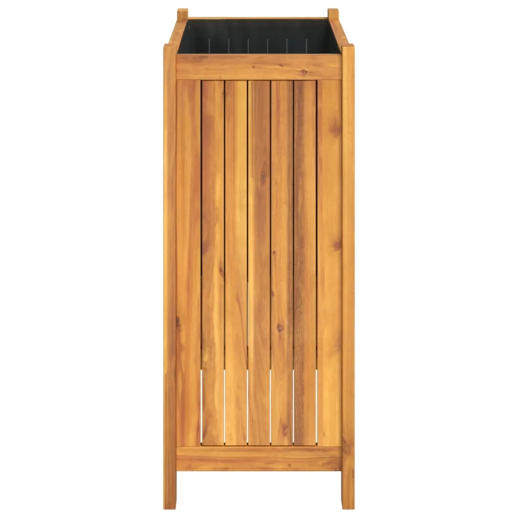 Fioriera Giardino con Rivestimento 54x31x75 cm Massello Acacia 366433
