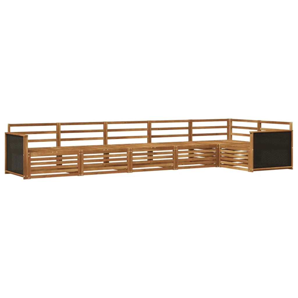 Set di divani da esterno 6 pcs Naturale 406 x 168,5 x 73 cm 3383402