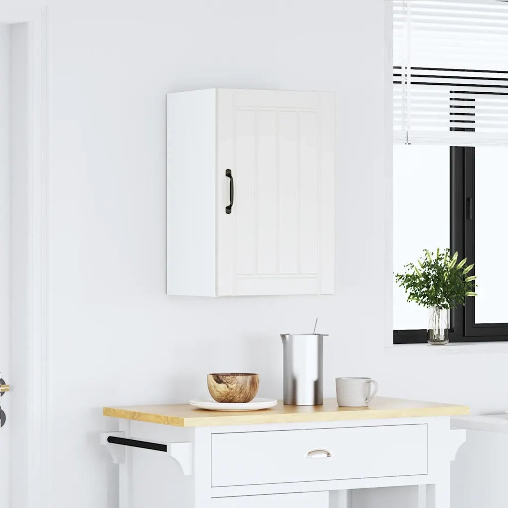 vidaXL Pensile da Cucina Lucca Bianco in Legno Multistrato