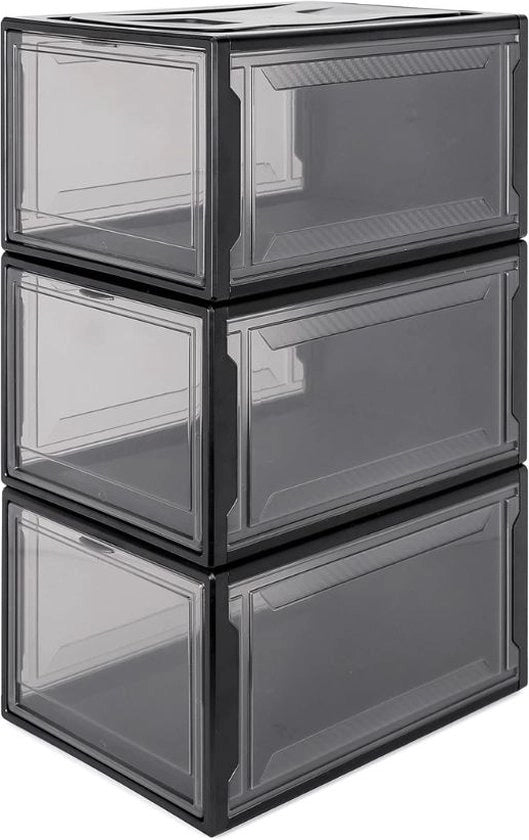Sistema di Organizzazione e Display per Scarpe - Scatola Transparente con Magnete - Set di 3