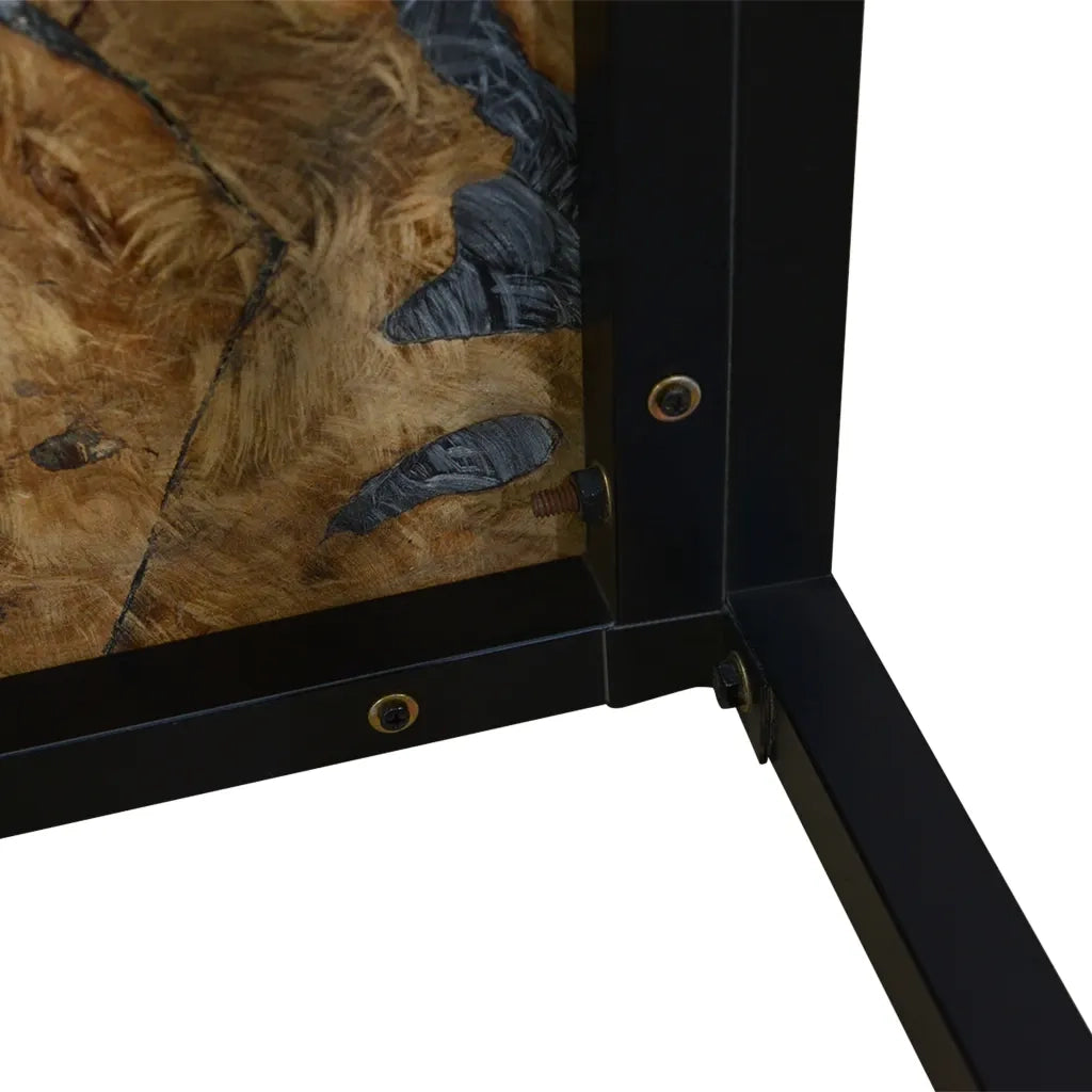 Tavolino da CaffÃ¨ in Legno di Teak e Resina 60x60x40 cm cod mxl 17833