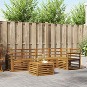 Set divano sezionale 6 pcs Naturale Legno di Acacia Massello