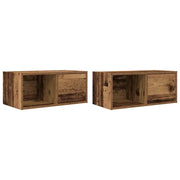 Mobili Porta TV 2 pz | Armadietto TV | Mobile Porta TV Legno Antico 60x31x25,5 cm in Truciolato