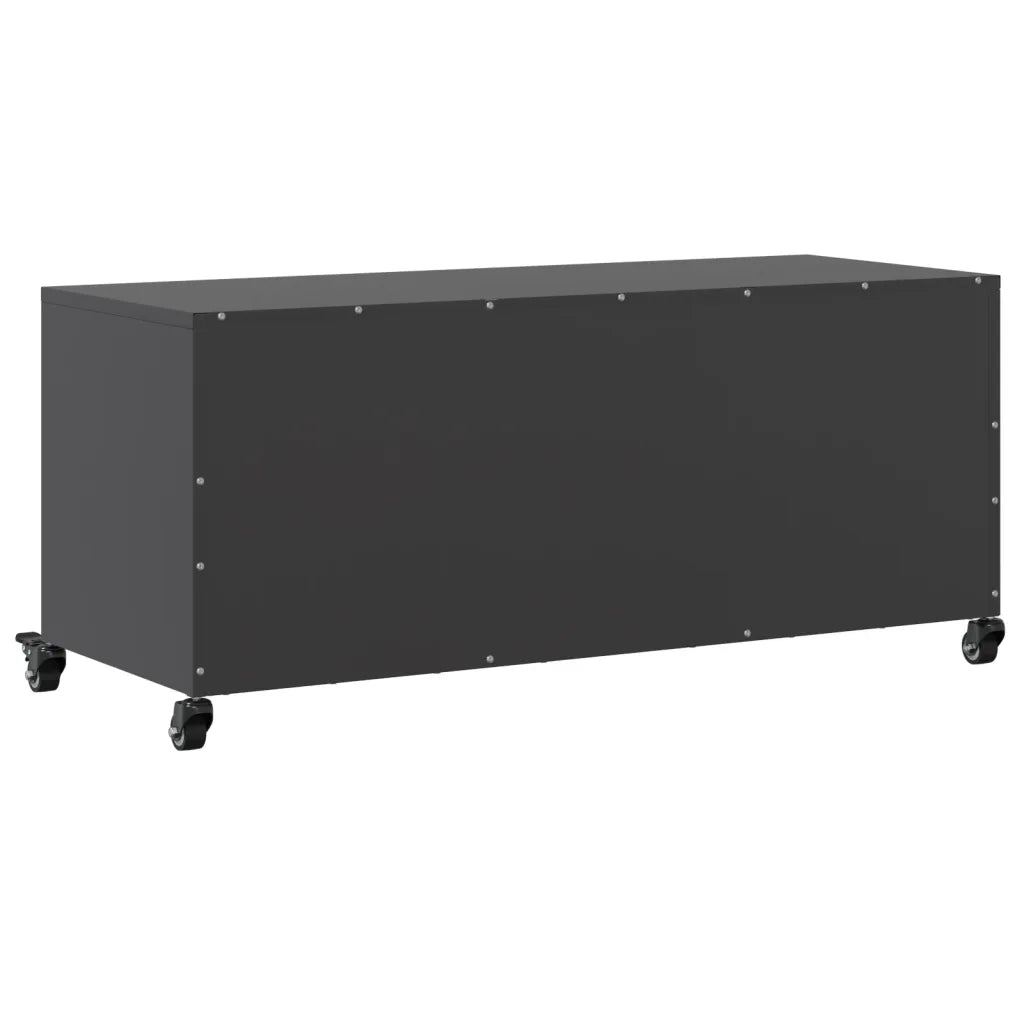 vidaXL Mobile TV Nero 100,5x39x43,5 cm in Acciaio