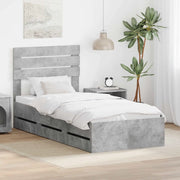 Struttura del letto con cassetto Grigio cemento 90 x 200 cm 3411531