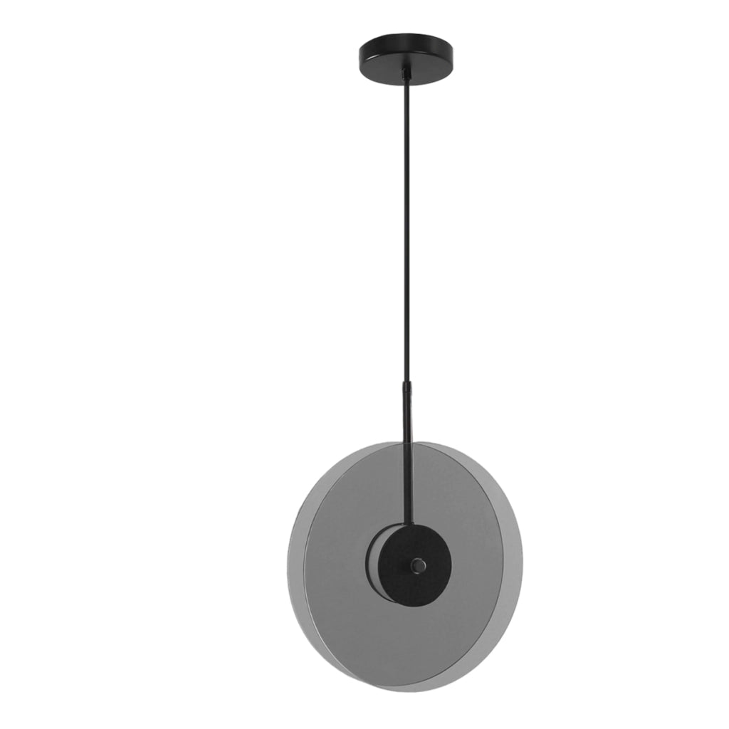 Lampada sospesa verticale CASY nera vetro fumé LED CCT 6W