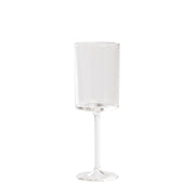 Discobolo Calice per Vino Bianco in Vetro Borosilicato Soffiato, Set da 4 Pezzi, Design Elegante con Fondello Trasparente, Capacità 31 cl