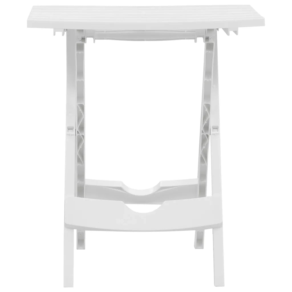 Tavolo da Giardino | Tavolino da esterno Pieghevole 45,5x38,5x50cm Bianco