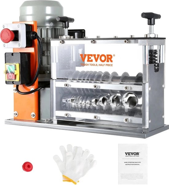 Strippatore di cavi - macchina per staccare l'isolamento dei cavi - macchina per staccare la guaina dei cavi - 750W - 98 ft/min - per riciclaggio di rifiuti di cavi in rame