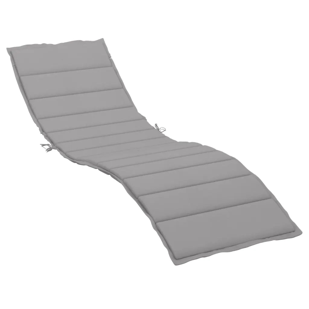 Cuscino per Lettino Prendisole Grigio 200x70x3 cm in Tessuto