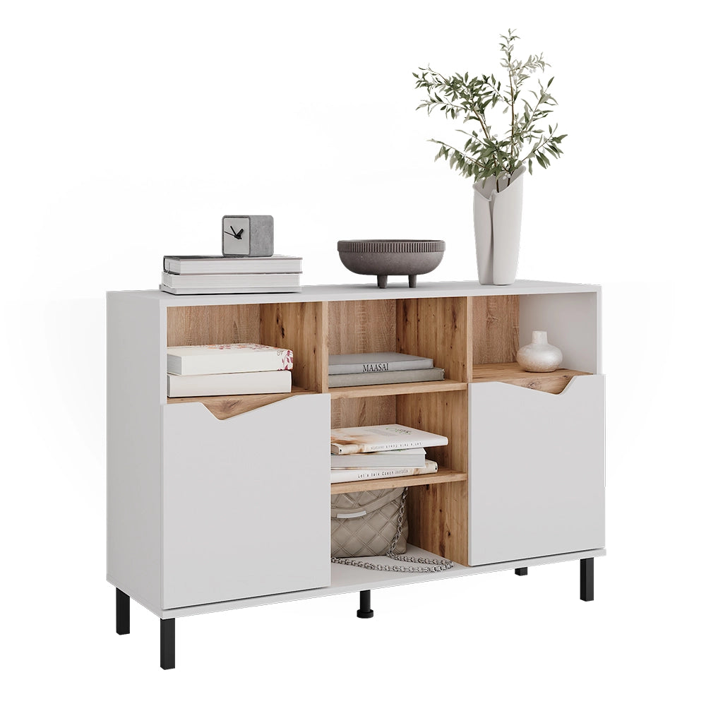 Vicco Credenza Bianco/Artisan 120 x 81.3 cm con 2 porte