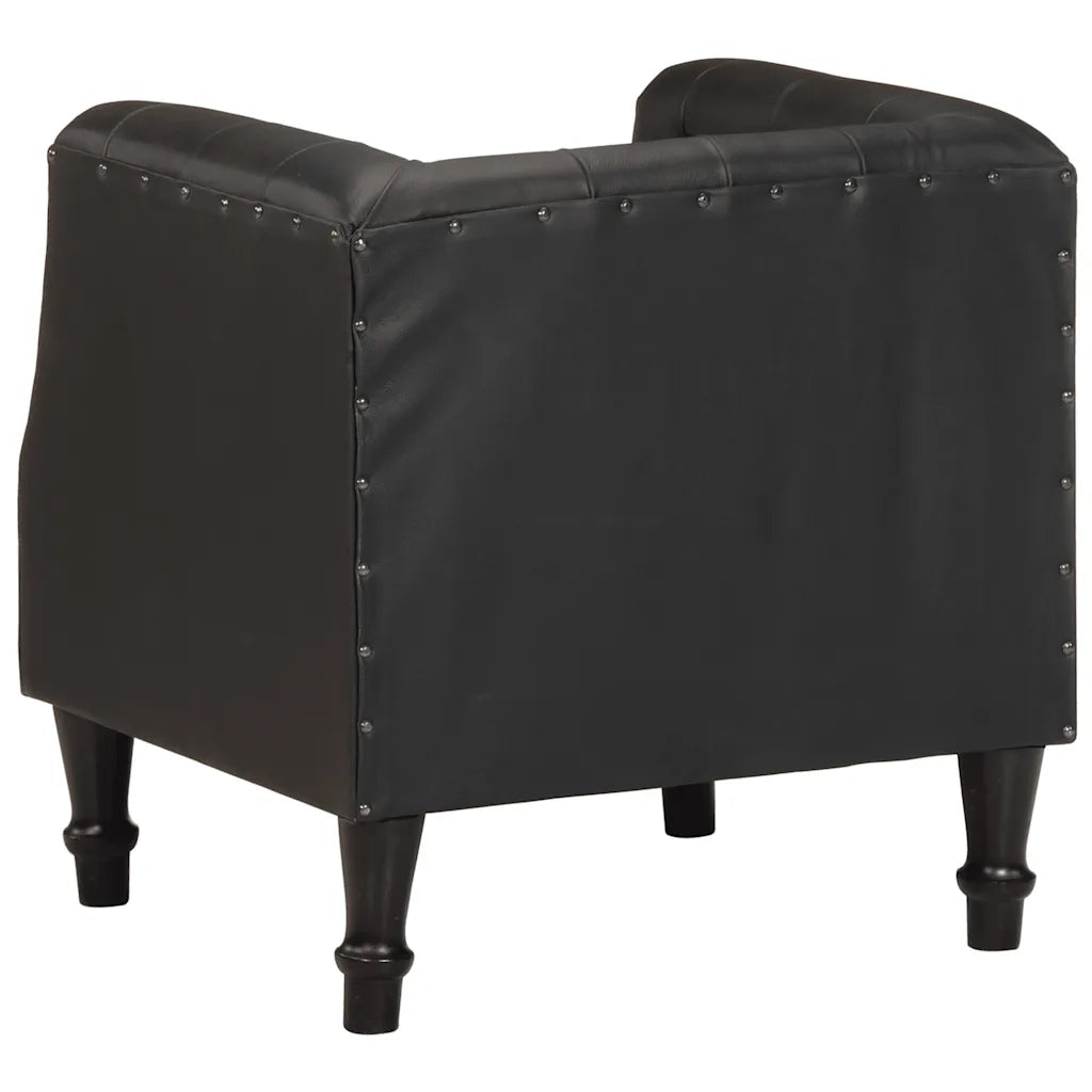 Poltrona Nera in Vera Pelle