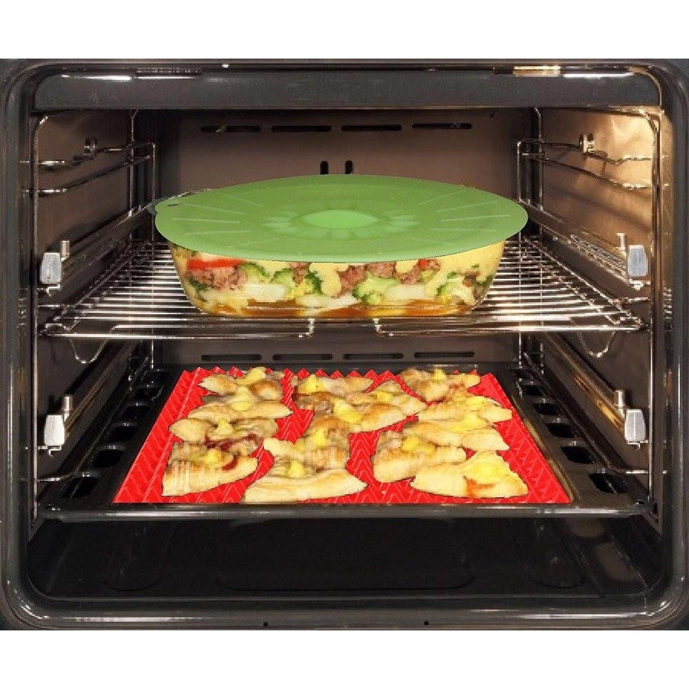 Trade Shop - Pyramid Pan Tappeto In Silicone Forno Microonde Antiaderente Teglia Scola Grassi -