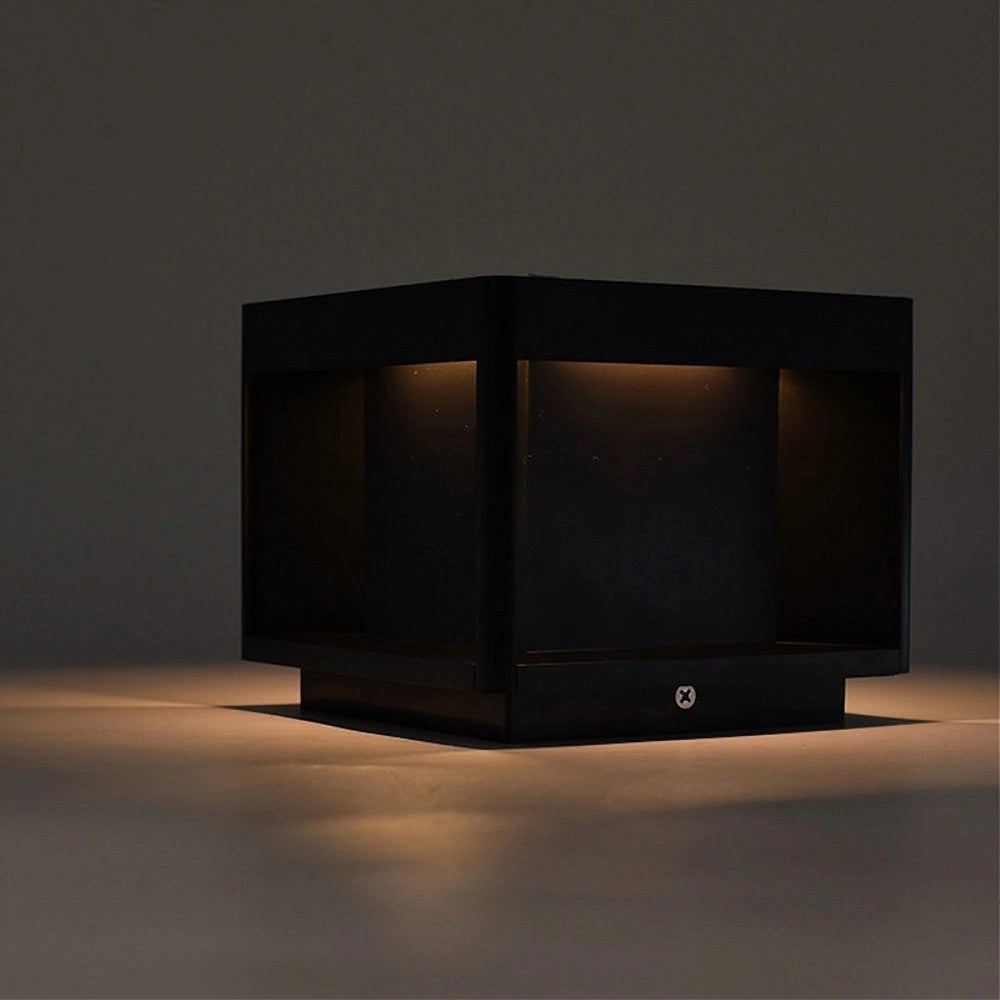 Trade Shop - Faretto Led Pannello Solare Cubo Applique Parete Segnapasso Terra Cct Ip65 Qw-3c -