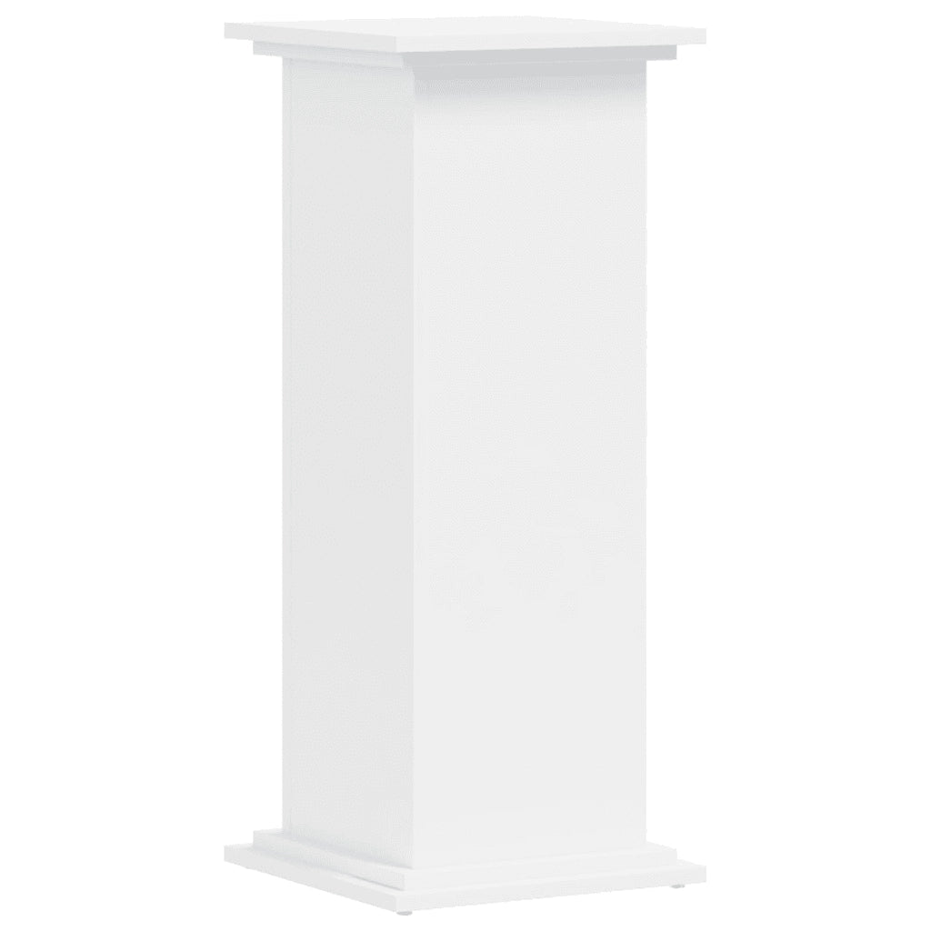 Supporto per Piante Bianco 33x33x80 cm in Legno Multistrato 852969
