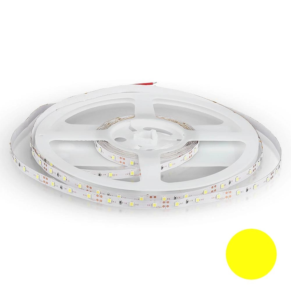 Striscia LED V-TAC SMD3528 5m 12V IP20 gialla 400lm