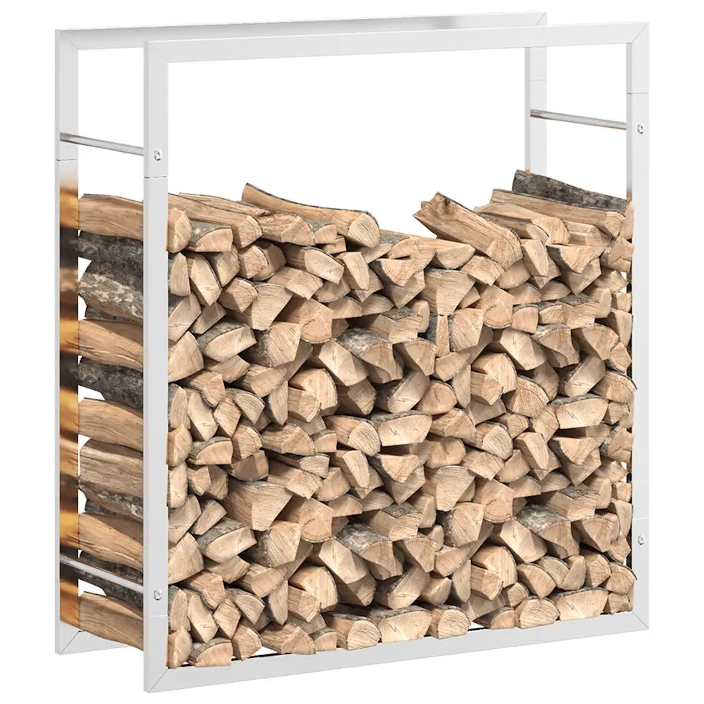 Portalegna 80x28x86 cm in Acciaio Inossidabile 357862