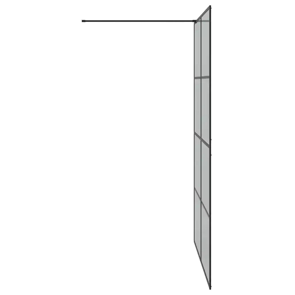 Parete Doccia Walk-in Nero 140 x 195 cm vetro temperato