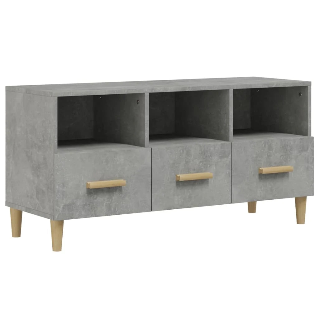 Mobile TV multimediale mensola TV credenza TV sala da pranzo soggiorno camera da letto 102 x 36 x 50 cm legno ingegnerizzato grigio 02_0025596