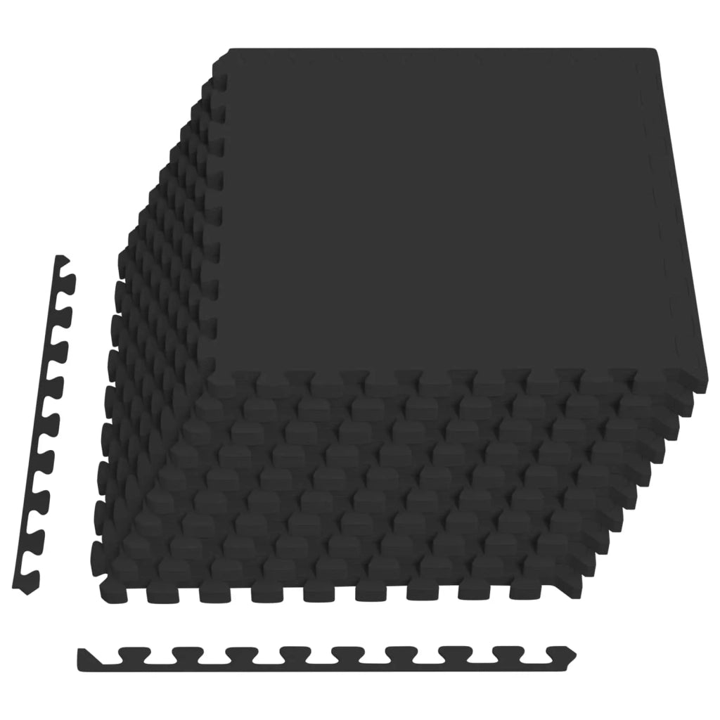 Tappetino per piscina 50 pcs Nero 18 m² Schiuma EVA 3433297