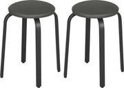 Set di 2 sgabelli da cucina - ripiegabili & spazievend - struttura robusta - soluzione di seduta pratica - ideale per spazi piccoli - grigio