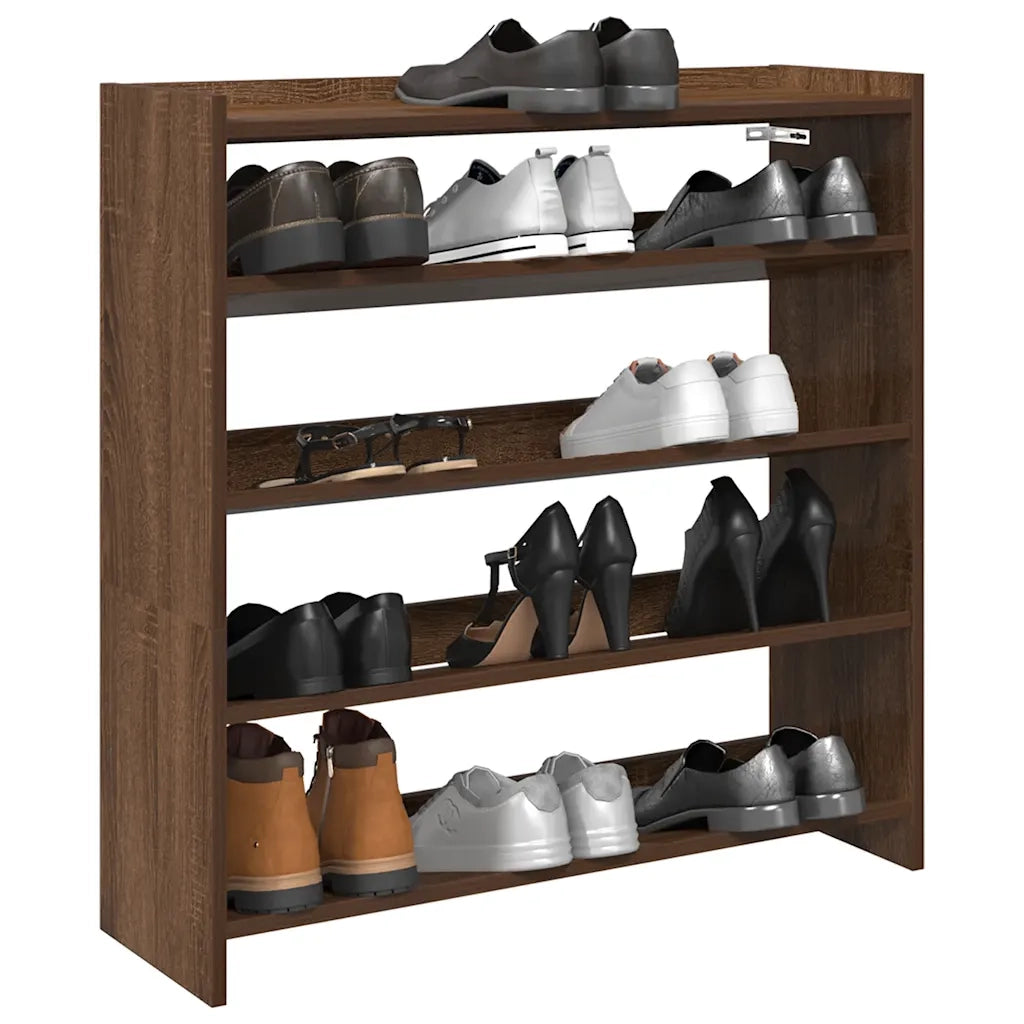 Scarpiera | Mobile per scarpe Rovere Marrone 80x25x81 cm in Legno Multistrato
