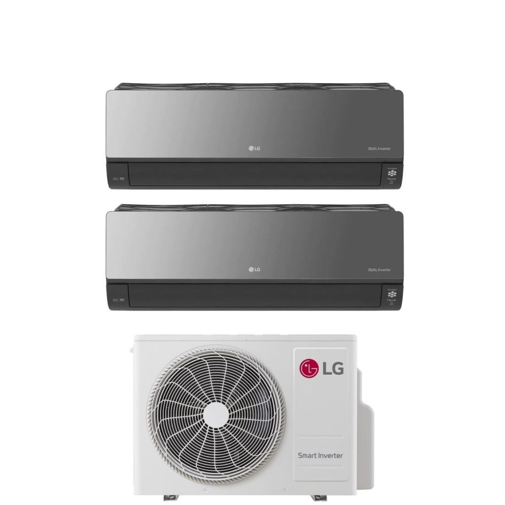Condizionatore Dual Split LG Artcool Mirror 12+12 con MU2R17 R-32 Wi-Fi Integrato