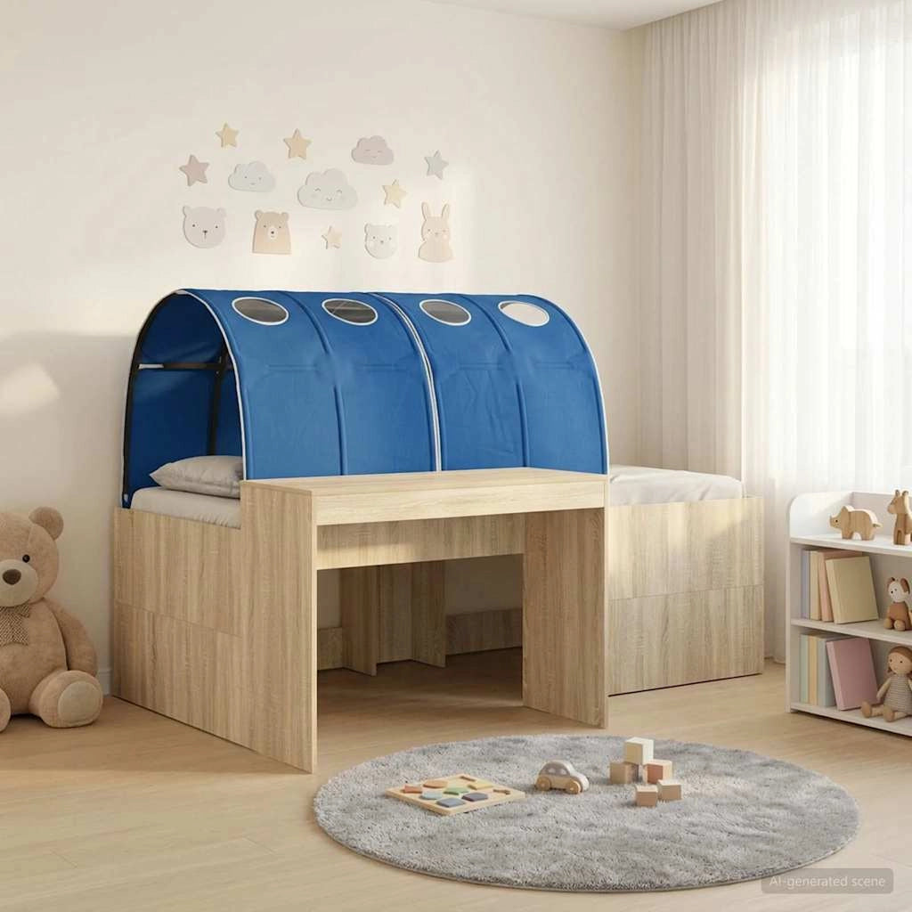 Letto con Tunnel 3 pz Rovere Artigianale e Blu 3423697