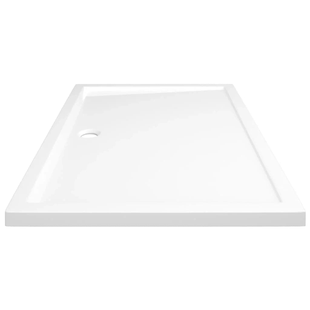 Piatto doccia base doccia piatto doccia bagno WC cabina doccia casa interno rettangolare 80x120 cm ABS bianco 02_0001954
