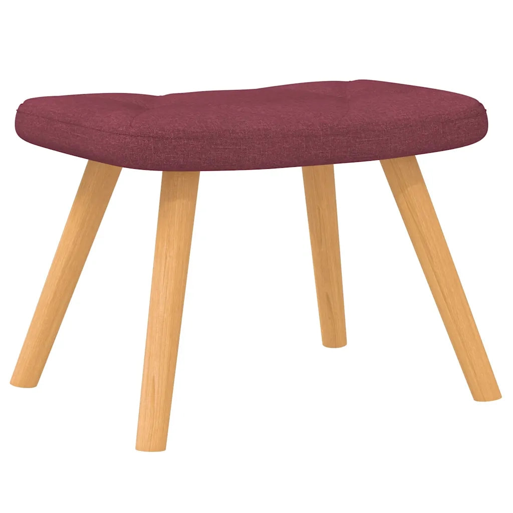 Poltrona a Dondolo con Poggiapiedi Rosso Vino in Tessuto cod mxl 77031
