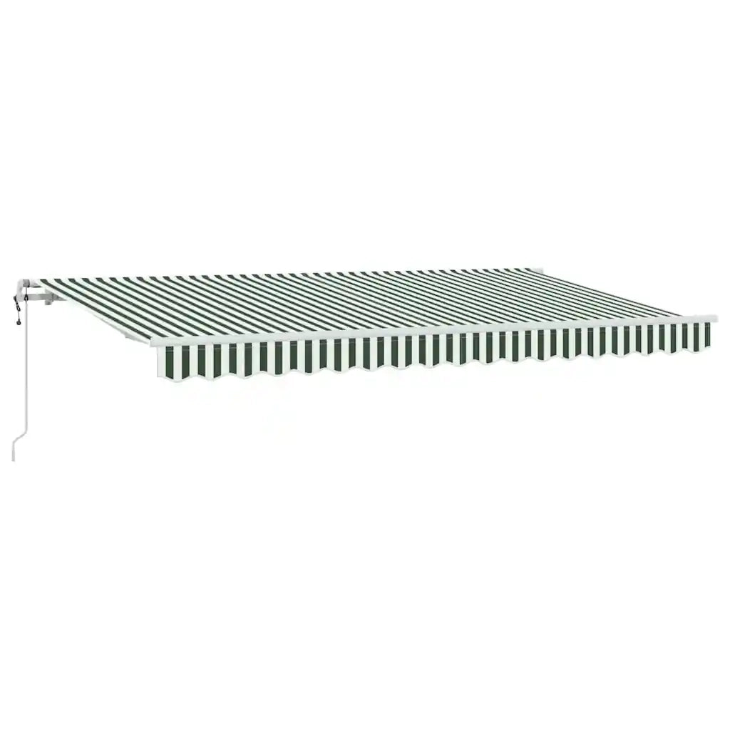 Tenda Retrattile Verde e Bianco 400 x 200 cm 3329905
