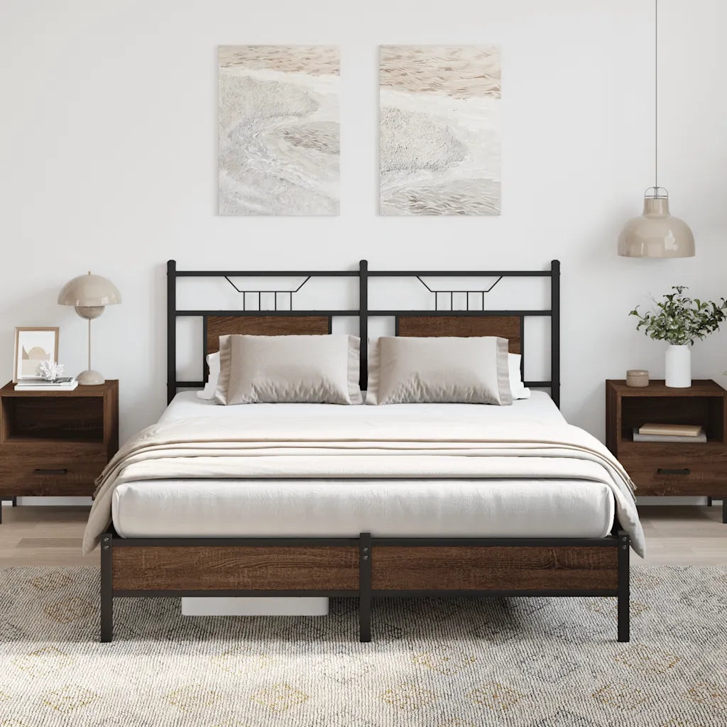 Giroletto senza Materasso Rovere Marrone 140x200 cm Truciolato