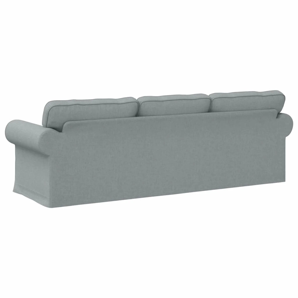 Divano Grigio chiaro 245 x 82 x 80 cm Tessuto