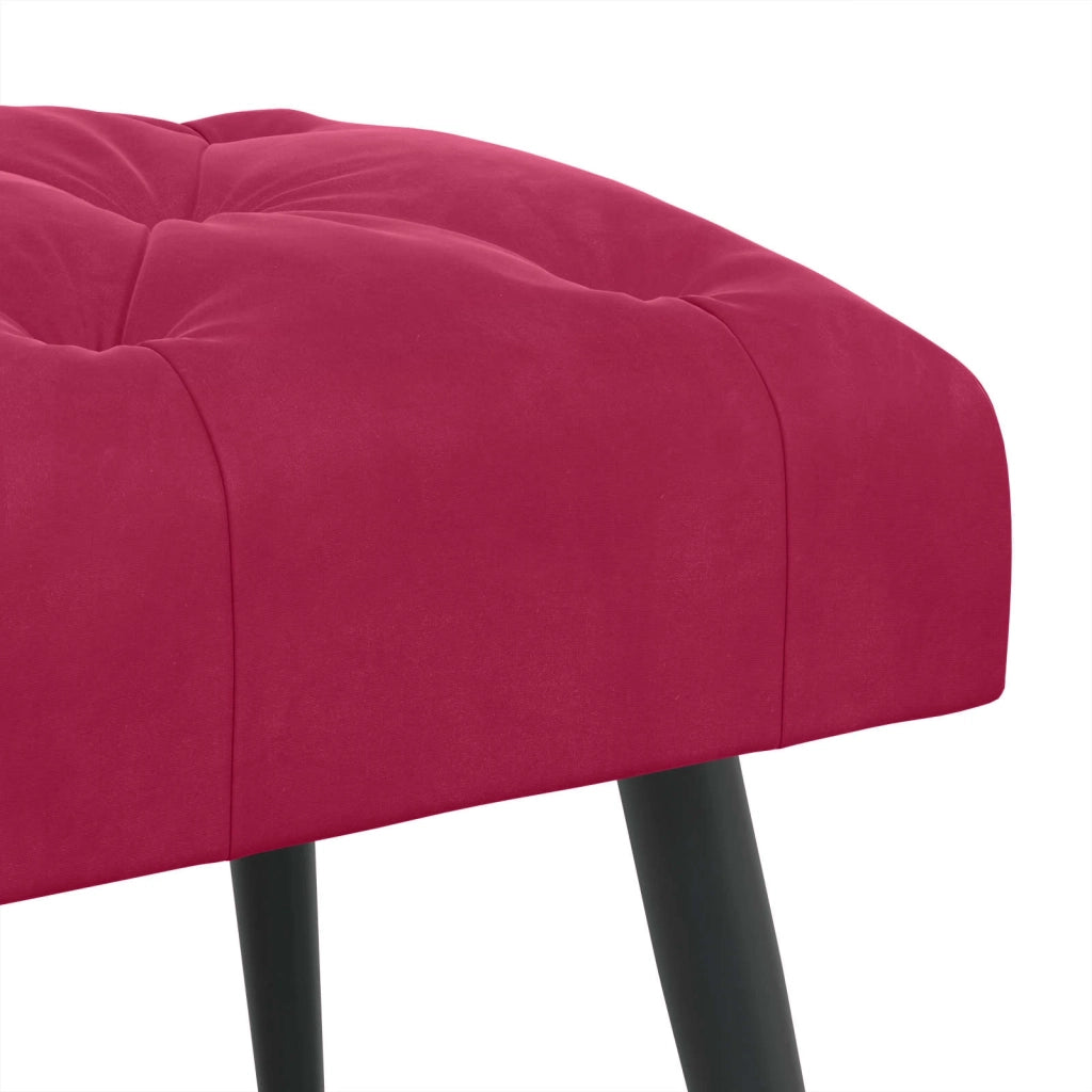 Panchina con bottoni imbottiti Rosso Vino 60 x 40 x 45 cm 42038548