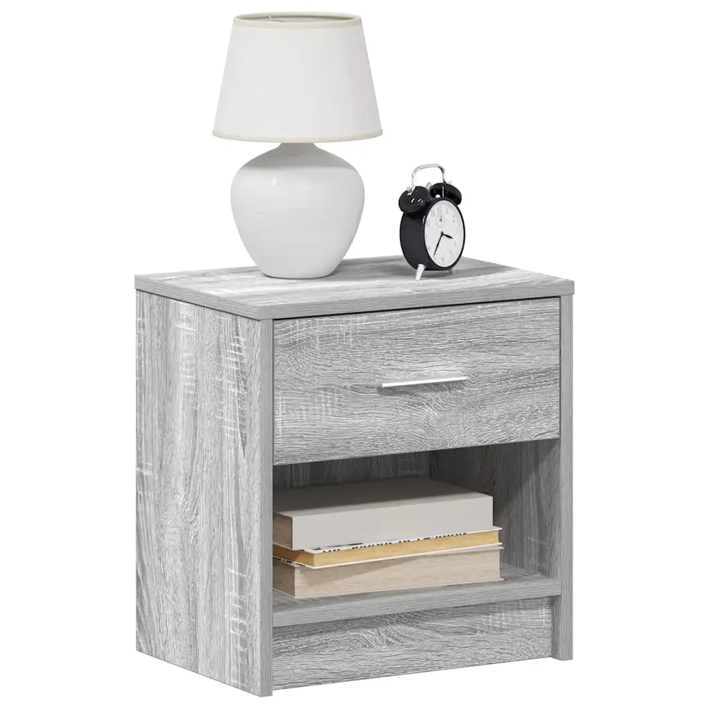 Comodino | Armadio da Notte | Mobiletto da notte con Cassetto Grigio Sonoma 39x28x41 cm