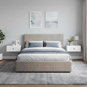 Armadio da Notte 2 pz Bianco Lucido 49 x 34,5 x 20 cm 897944