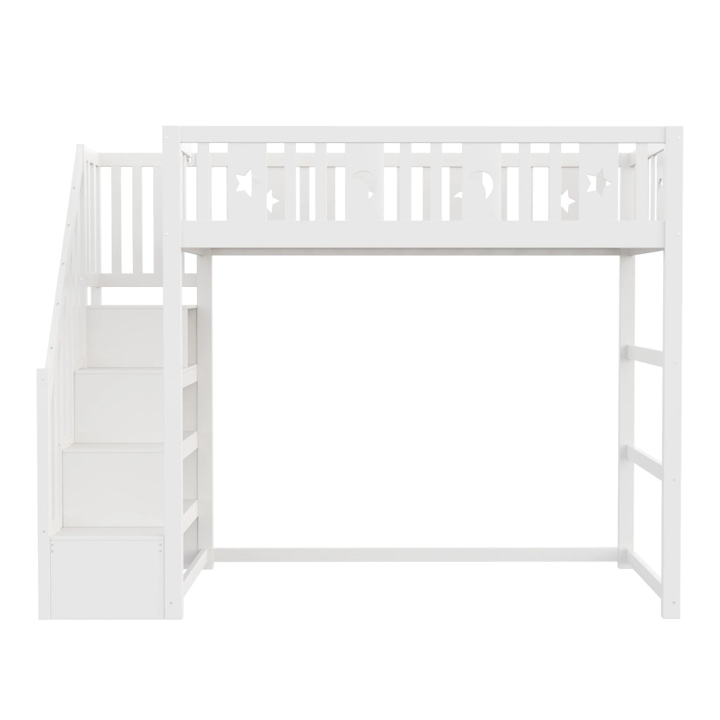Letto a castello funzionale in legno massello 90x200 cm