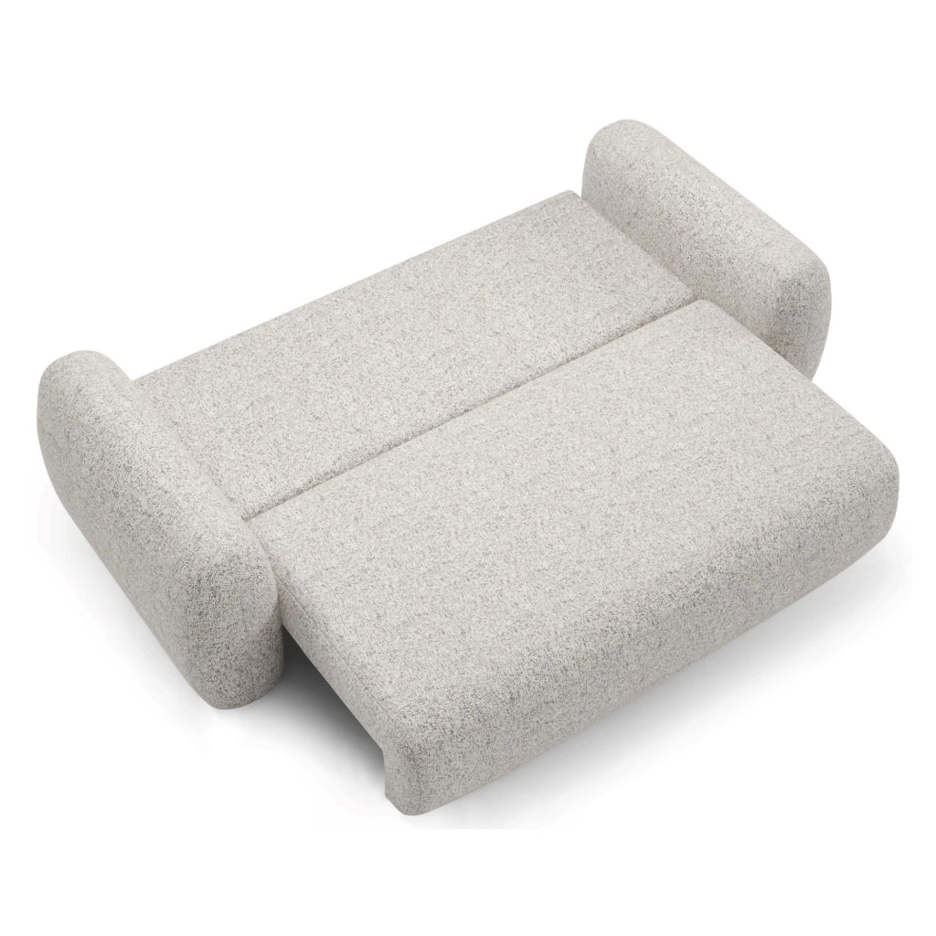 Sessame, Divano Letto 3 Posti Contenitore, 266x121 cm Beige Chiaro