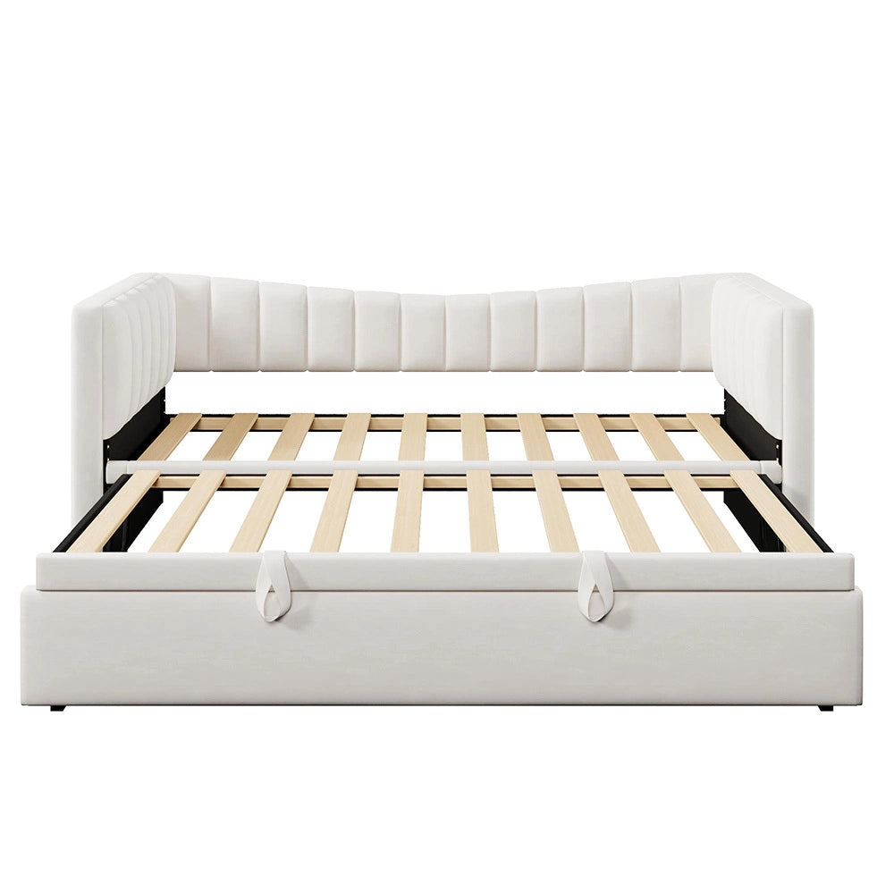 Divano letto daybed - Xylo - 90/180x200 cm letto nascosto bianco