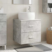 Mobile Lavabo da Parete Grigio Cemento 49,5 x 44,5 x 66 cm