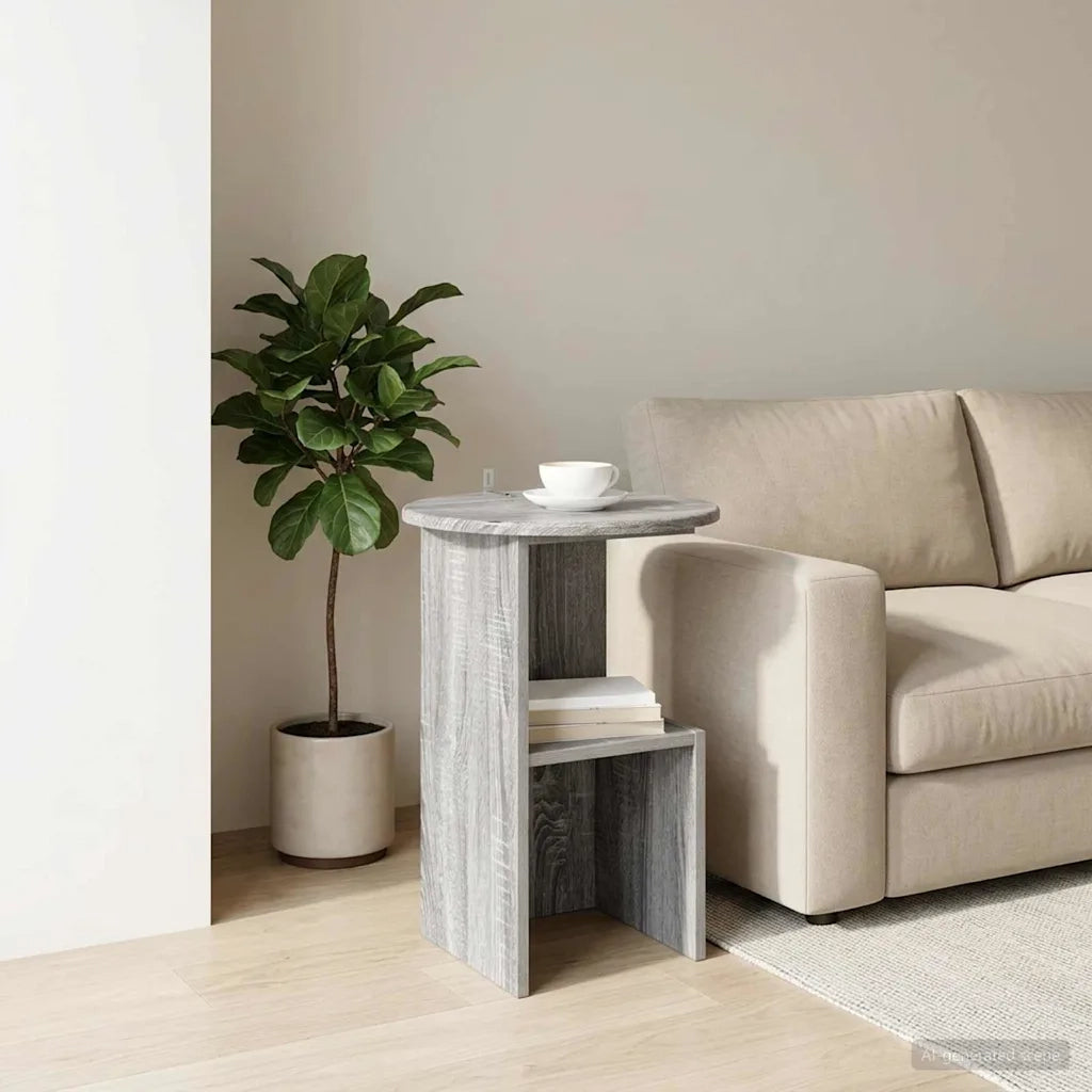 Tavolo laterale Grigio Sonoma Ø 39,5 x 55 cm 8001043