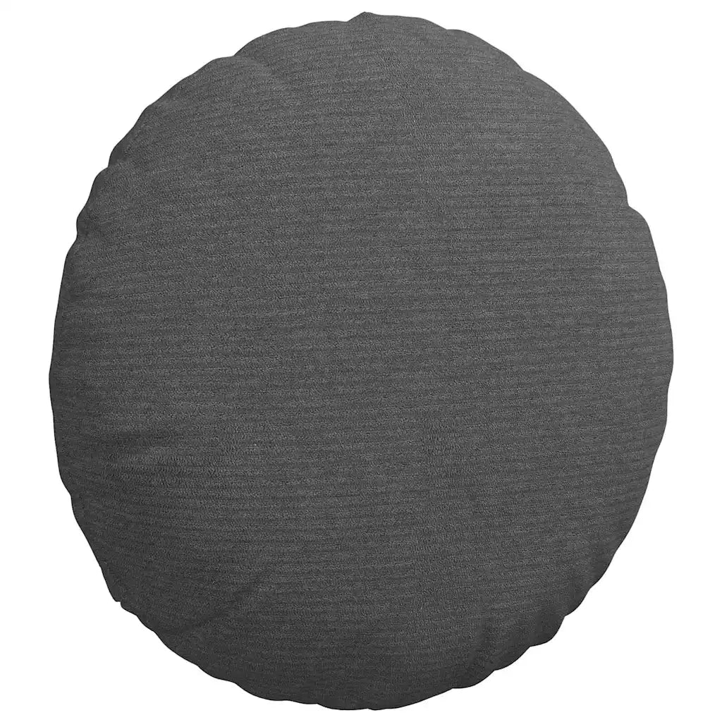 Cuscini per Seduta 2 pcs Grigio scuro Ø 40 cm Tessuto in Cords 42014150