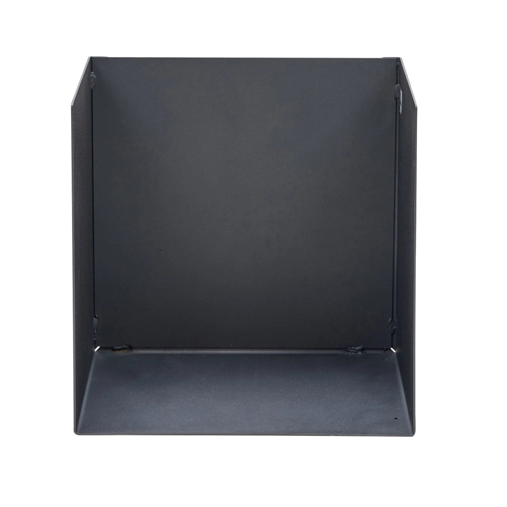 Portalegna 50x35x49,5 cm Crea Chiuso in Acciaio Nero